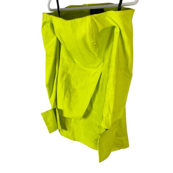 Israella Kobla Ovia Mini Dress Off The Shoulder Statement Party Chartreuse Sz 2 - Picture 5 of 16